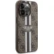 Guess dėklas iPhone 15 Pro telefonui 4G Printed Stripes MagSafe, rudas