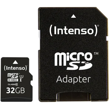 Intenso microSDHC atminties kortelė 32GB Class 10 UHS-I Premium su adapteriu