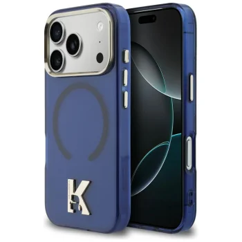 Karl Lagerfeld IML K Head Logo MagSafe dėklas, skirtas iPhone 17 Pro, mėlynas