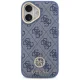 Guess 4G Strass Logo MagSafe dėklas iPhone 17 telefonui, mėlynas