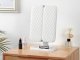 Folding Cosmetic Mirror with LED Lighting, White