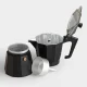 Aliumininis kavinukas (Moka pot), 150 ml, 3 puodeliai, juodas