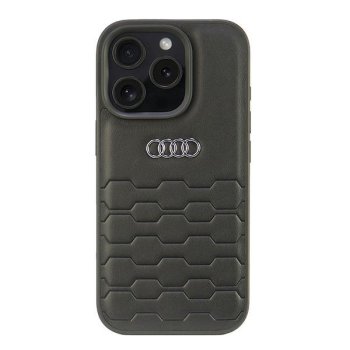 Audi dirbtinės odos dėklas, skirtas iPhone 16 Pro, juodas