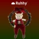 Ruhhy Elf Christmas Door Wreath, 36 cm