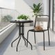 Multigarden apvalus sodo stalas 60 cm, juodas
