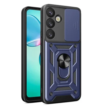 Hybrid Armor Camshield dėklas Samsung Galaxy S25+ - Mėlynas