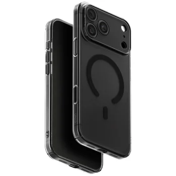 Uniq Airsuit Magclick Charging dėklas telefonui iPhone 18 Pro Max / 17 Pro Max, juodas