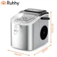 Ruhhy Ice Maker 1.2L Silver + Scoop