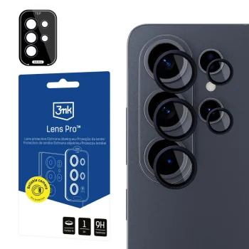Kameros hibridinis apsauginis stiklas 3mk Lens Protection Pro, Samsung Galaxy S26 Ultra, juodas