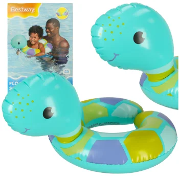 BESTWAY 36405 inflatable swim ring for kids, turtle, 50x46 cm, blue