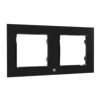 Shelly dvigubas jungiklio rėmelis Frame2Black, juodas