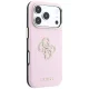 Guess Smooth & Big Strass Logo dėklas telefonui iPhone 18 Pro / 17 Pro, rožinis