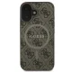 Guess 4G Ring Classic Logo MagSafe dėklas, skirtas iPhone 16 Plus, rudas