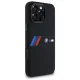BMW dėklas iPhone 16 Pro Max telefonui Silicone Middle Stripe MagSafe, juodas