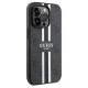 Guess dėklas iPhone 15 Pro Max telefonui 4G Printed Stripes MagSafe, juodas