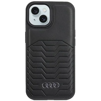 Audi dėklas iPhone 15 / 14 / 13 telefonams su MagSafe, juodas