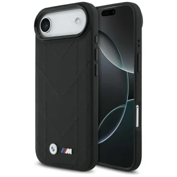 BMW dėklas iPhone 17 Air telefonui M Quilted Logo MagSafe, juodas