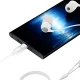 3mk USB-C laidinės ausinės su mikrofonu - Baltos