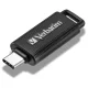 USB atmintinė Verbatim Store \'n\' Go 64 GB USB-C USB 3.2 Gen 1 su ištraukiama jungtimi, juoda