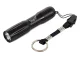 Mini tactical LED flashlight with keychain, battery powered