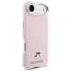 Karl Lagerfeld Karl & Choupette Head Pins Saffiano MagSafe dėklas iPhone Air, rožinis