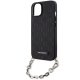 Karl Lagerfeld dėklas iPhone 14 telefonui Saffiano Monogram Chain, juodas