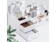 Cosmetic and Jewellery Organiser Storage Box with 2 Drawers, White