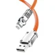 Kampinis laidas Dudao L24AL USB-A – Lightning 30W 1m, oranžinis