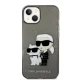 Karl Lagerfeld Glitter Karl&Choupette dėklas iPhone 14 Plus, juodas