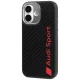Audi R8 Carbon Fiber MagSafe dėklas, skirtas iPhone 17, juodas