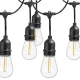 Lauko girlianda su 10 LED E27 lempučių, 10 m, šilta balta