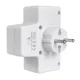 Maclean MCE217 4-Way Multi-Plug Adaptor with Switch, White