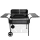 MultiGarden Charcoal BBQ Grill with Metal Shelves and Wheels