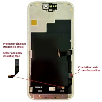 Ekranas iPhone 15 Pro, LTPO Soft OLED, 120 Hz