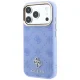 Guess Peony 4G Small Logo MagSafe dėklas telefonui iPhone 18 Pro Max / 17 Pro Max, šviesiai mėlynas