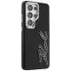 Karl Lagerfeld Grained Signature dėklas Samsung Galaxy S26 Ultra, juodas
