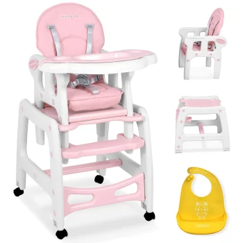 Ricokids Sinco 5-in-1 maitinimo kėdutė, rožinė