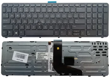 Klaviatūra HP ZBook 15 G1 G2, 17 G1 G2 su apšvietimu ir manipuliatoriumi, US, juoda