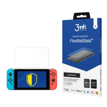 Nintendo Switch hibridinis apsauginis stiklas 3mk FlexibleGlass