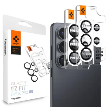 Kameros apsauginis stiklas Spigen Glas.Tr Ez Fit Optik Pro Samsung Galaxy S26 Ultra, 2 vnt., juodas