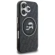 Karl Lagerfeld IML Glitter Karl & Choupette MagSafe dėklas iPhone 16, juodas