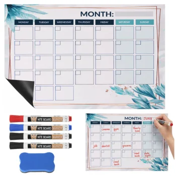 Magnetic Fridge Planner & Calendar Ruhhy, 30x40 cm
