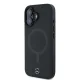 Mercedes-Benz dėklas iPhone 16 Plus telefonui Smooth Leather MagSafe, juodas