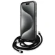 Karl Lagerfeld dėklas iPhone 16 Pro Max su MagSafe ir juostele, juodas