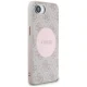 Guess 4G Circle Classic Logo MagSafe dėklas, skirtas iPhone 16e, rožinis