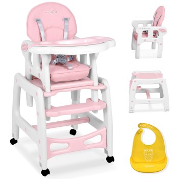 Ricokids Sinco 5-in-1 maitinimo kėdutė, rožinė