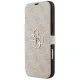 Atverčiamas dėklas Guess Book 4G Metal Logo iPhone 18 Pro Max / 17 Pro Max, rožinis