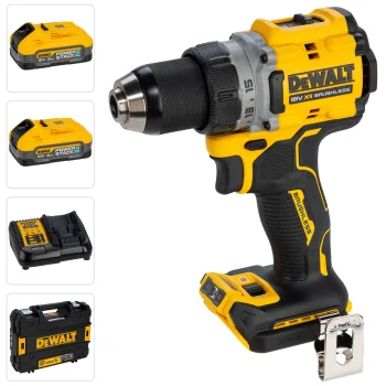 Akumuliatorinis gręžtuvas-suktuvas DeWalt DCD800H2T-QW, 18V, 2x 5.0 Ah