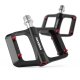 Rockbros BP2603 platforminiai dviračio pedalai su titano ašimi, juodi