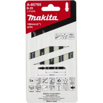 Makita B-25 siaurapjūklio geležčių rinkinys medžiui, metalui ir plastikui, 5 vnt., A-85765